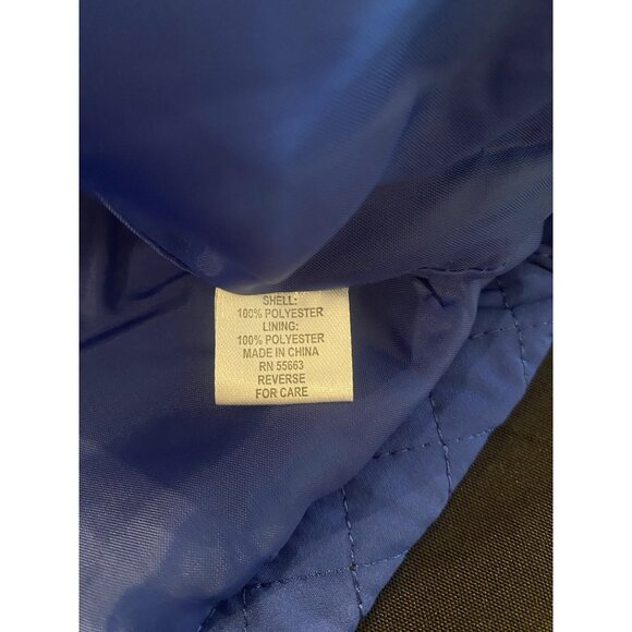 NWT ($79) For Cynthia Womens SZ PS Solid Blue Quilted Fleece Full Zip Vest - Picture 7 of 8